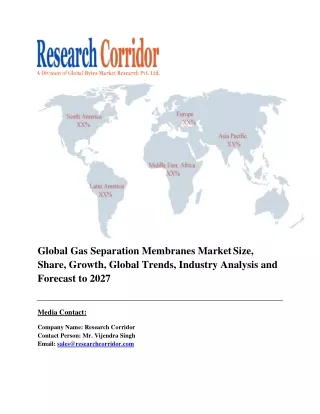 global gas separation membranes market size share