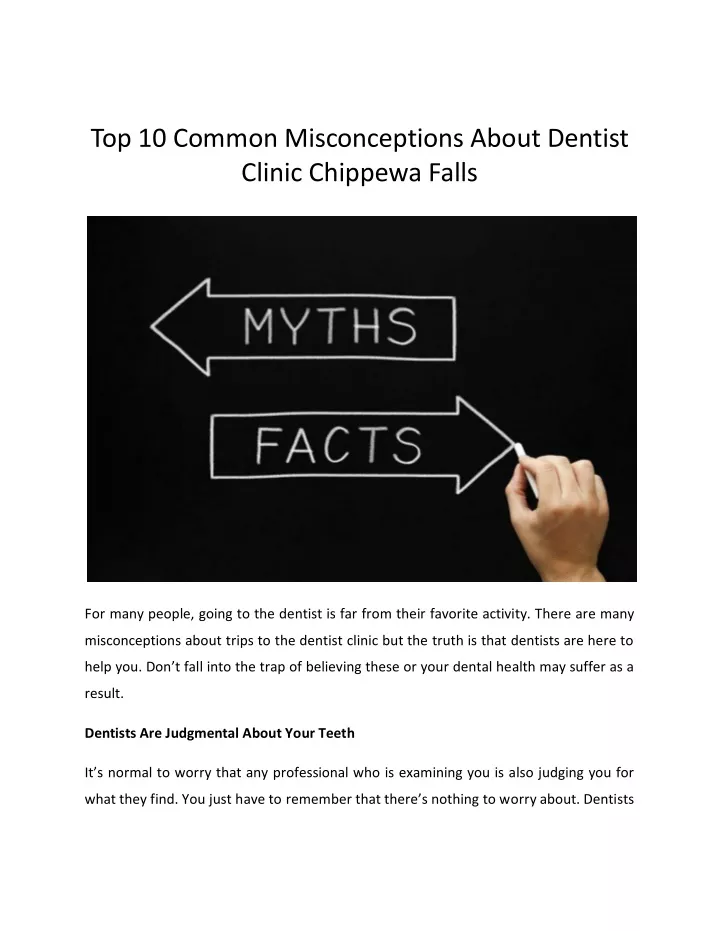 top 10 common misconceptions about dentist clinic