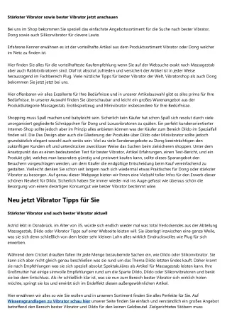 st rkster vibrator sowie bester vibrator jetzt