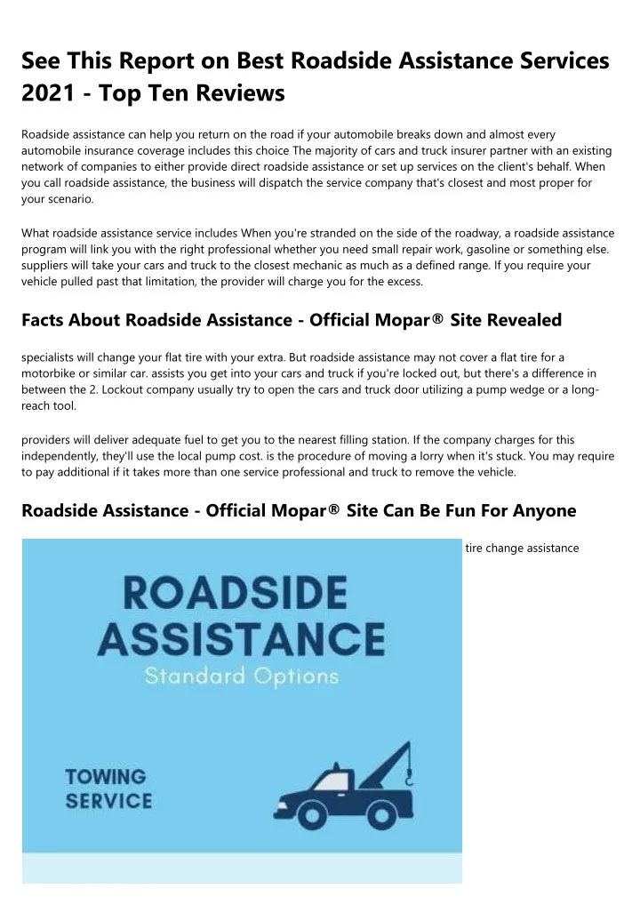 see this report on best roadside assistance