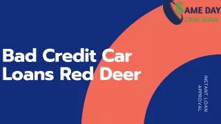 Bad Credit Car Loans Red Deer
