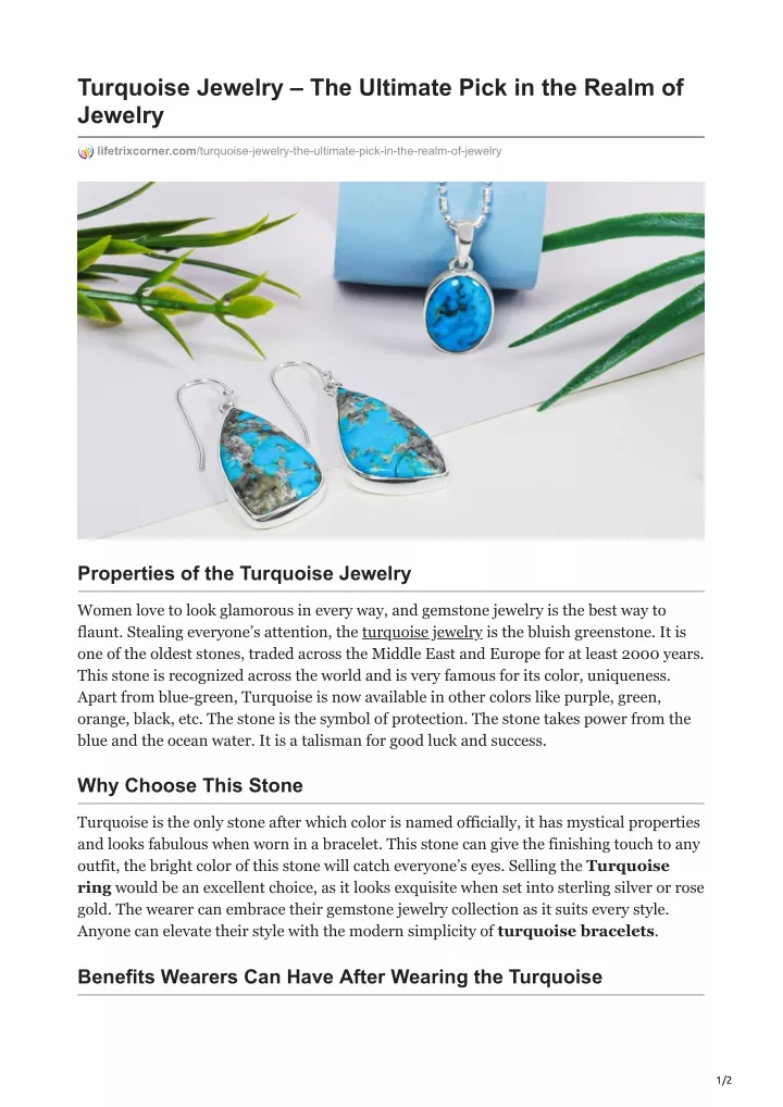 turquoise jewelry the ultimate pick in the realm