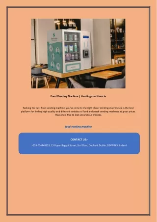 food vending machine vending machines ie