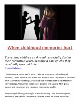 When childhood memories hurt