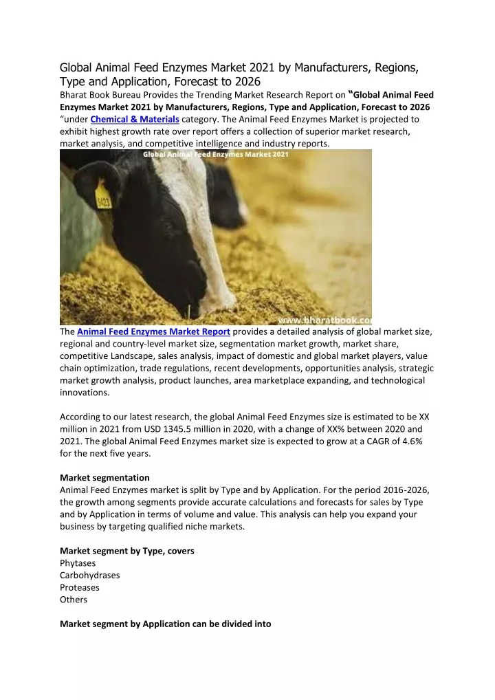 global animal feed enzymes market 2021