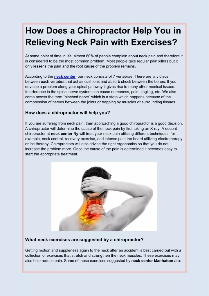 PPT - How Does A Chiropractor Help You In Relieving Neck Pain With ...