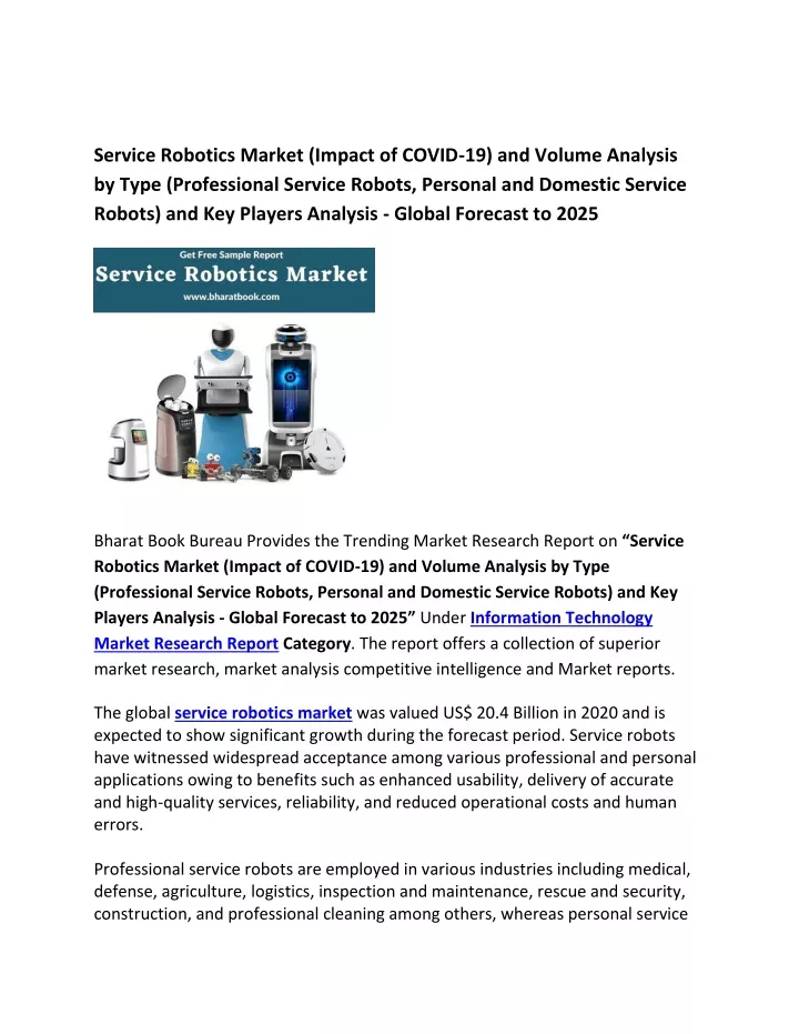 service robotics market impact of covid