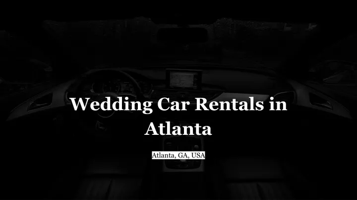 wedding car rentals in atlanta