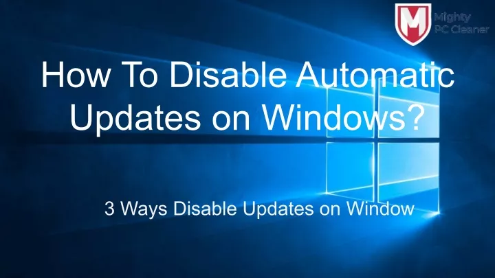 PPT - How To Disable Automatic Updates on Windows_ PowerPoint ...