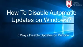 how to disable automatic updates on windows