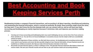 Affordable BookKeeping & Accounting Outsource Services Company in Perth