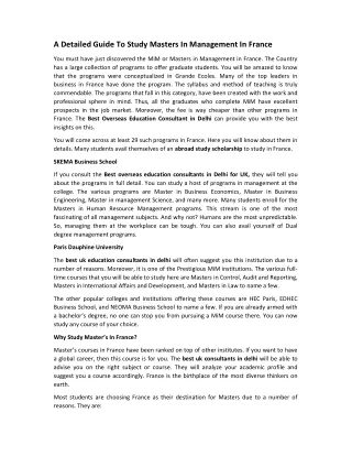 a detailed guide to study masters in management