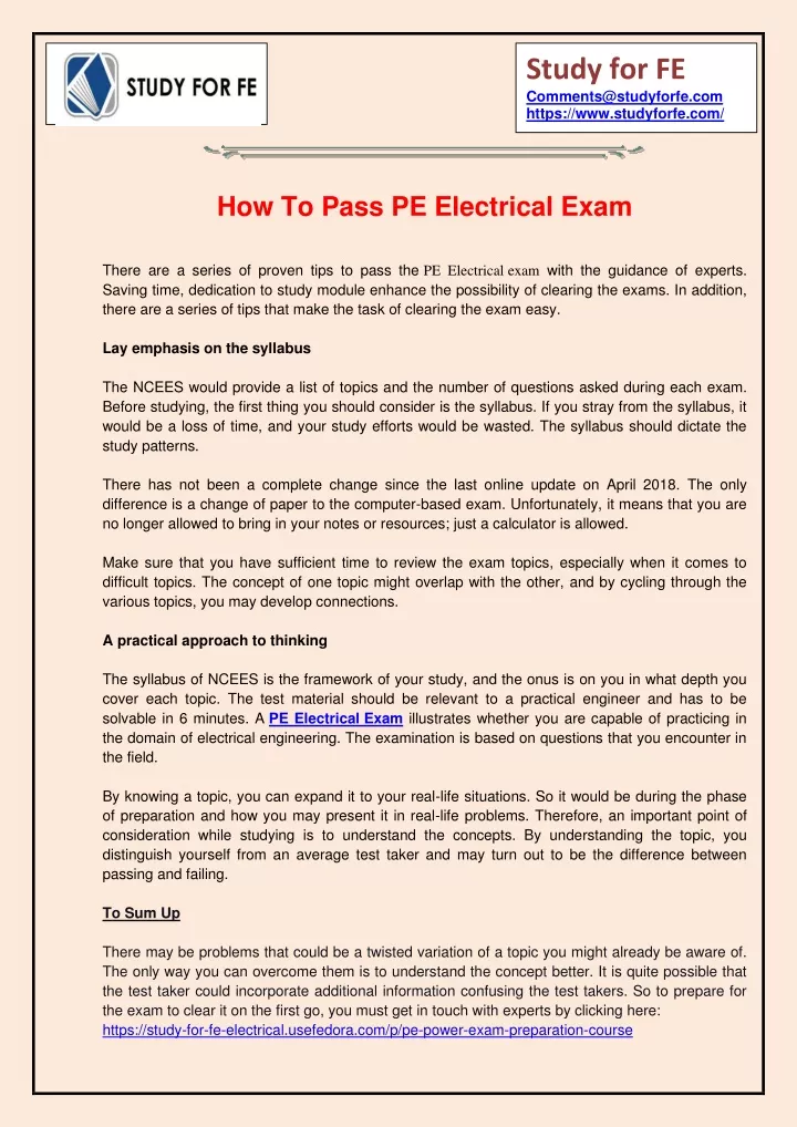 study for fe comments@studyforfe com https