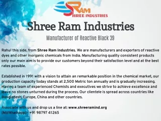 shree ram industries manufacturer of reactive