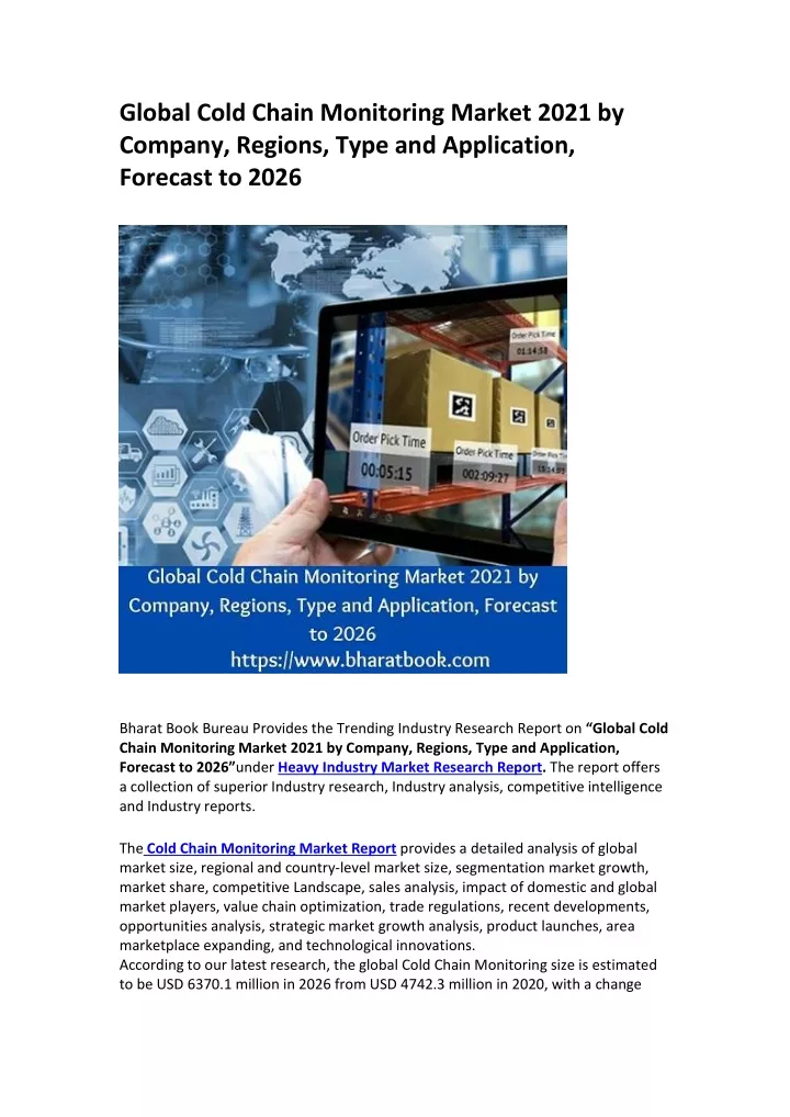 global cold chain monitoring market 2021