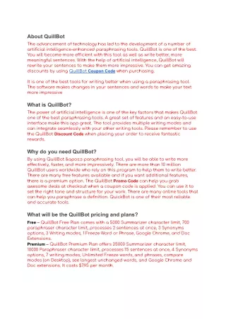 quillbot discount code