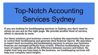 Affordable BookKeeping & Accounting Outsource Services Company in Sydney