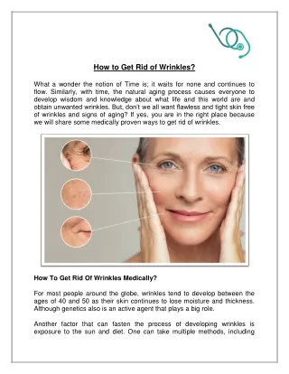 How to Get Rid of Wrinkles