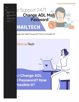 Can I Change AOL Mail Password How to Possible it
