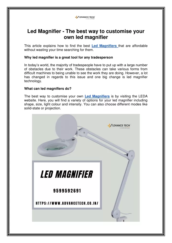 led magnifier the best way to customise your