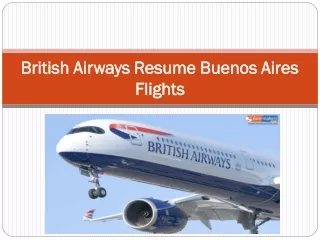 British Airways Resume Buenos Aires Flights
