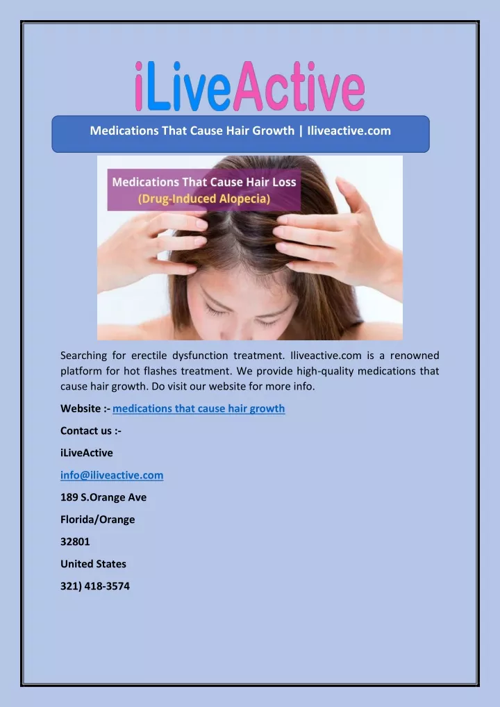 medications that cause hair growth iliveactive com
