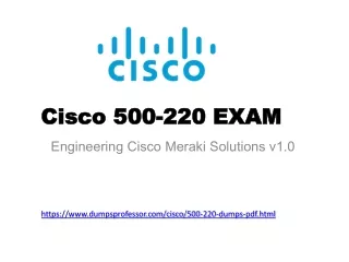 Latest CISCO 500-220 Dumps With Online Test Engine