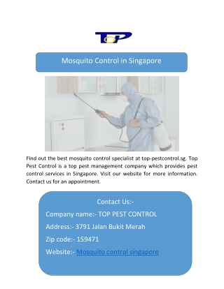 mosquito control in singapore