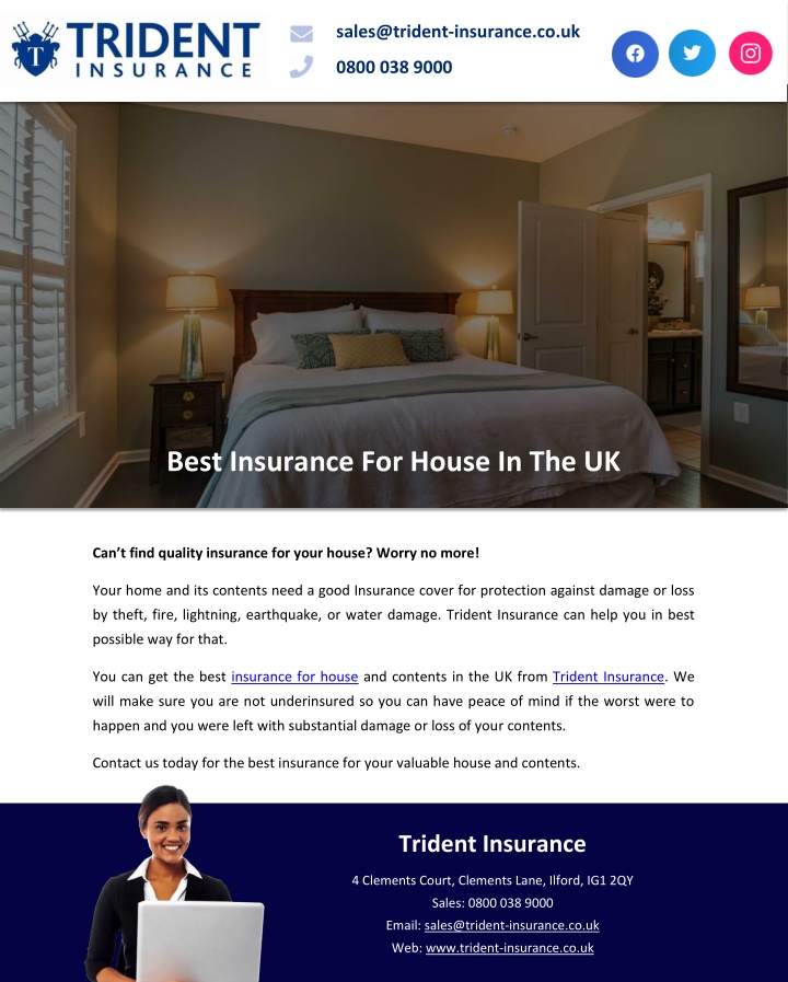 sales@trident insurance co uk