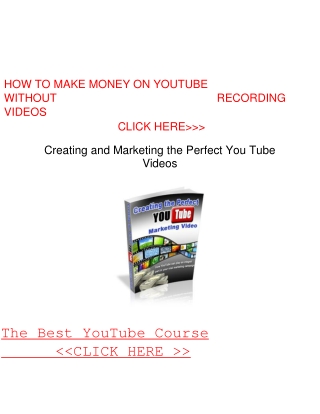 how to make money on youtube without recording