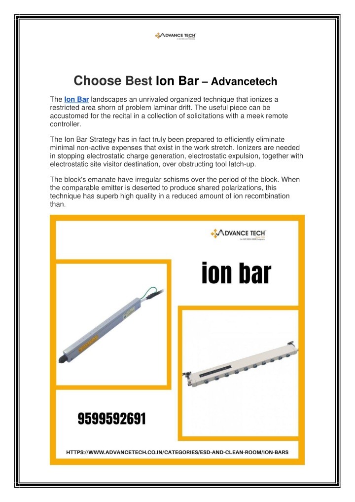 choose best ion bar advancetech