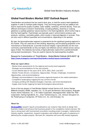 global feed binders industry analysis