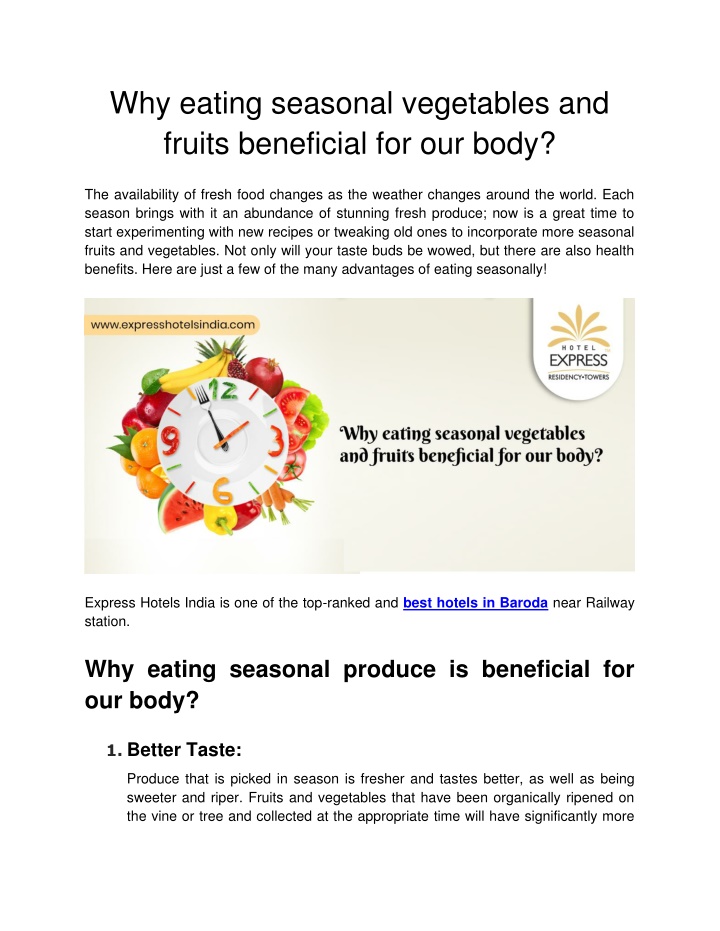 why eating seasonal vegetables and fruits