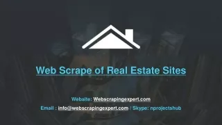 web scrape of real estate sites
