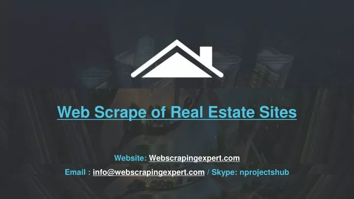 web scrape of real estate sites