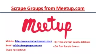 scrape groups from meetup com
