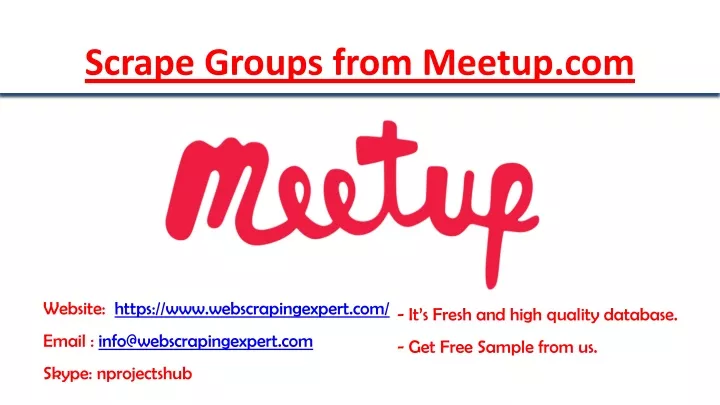 scrape groups from meetup com