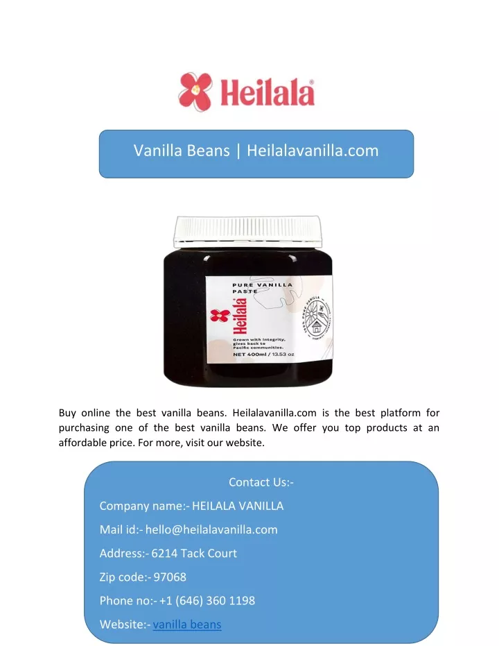 vanilla beans heilalavanilla com