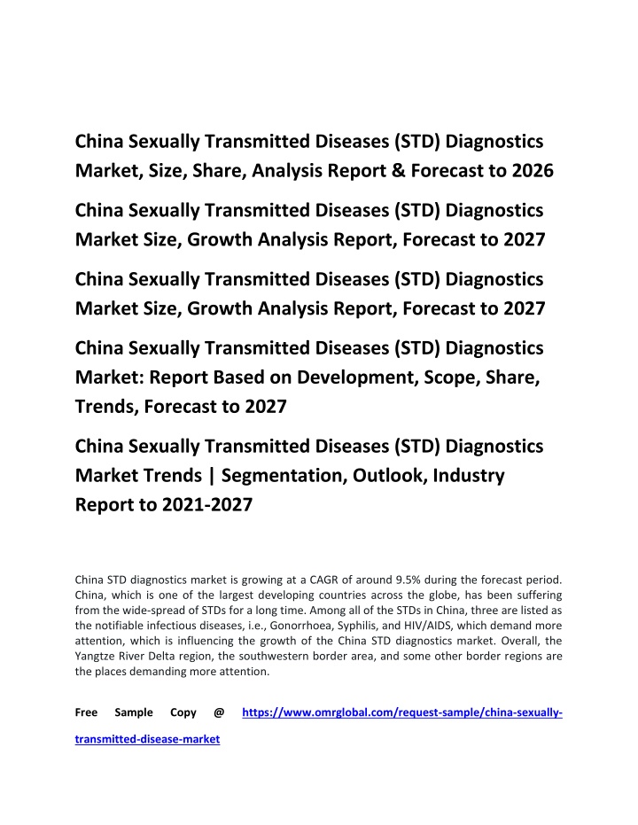 china sexually transmitted diseases