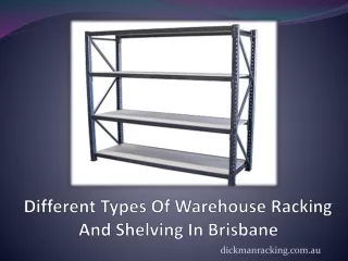 Different Types Of Warehouse Racking And Shelving In Brisbane