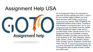 Assignment Help USA