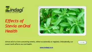 Zindagi - Effects of Stevia on Oral Health