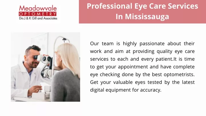 professional eye care services in mississauga