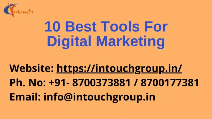 10 best tools for digital marketing