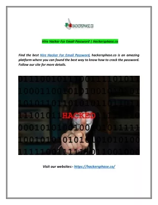 Hire Hacker For Email Password | Hackersphase.co