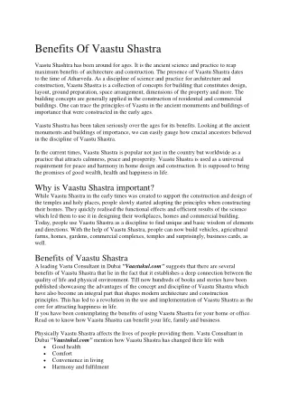 benefits of vaastu shastra vaastu shashtra