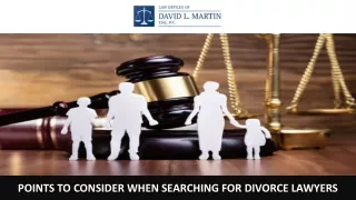 points to consider when searching for divorce