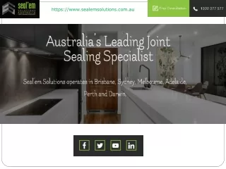 Sealemsolutions - Australia’s Leading Joint Sealing Specialist