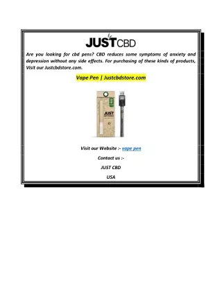 Vape Pen  Justcbdstore.com