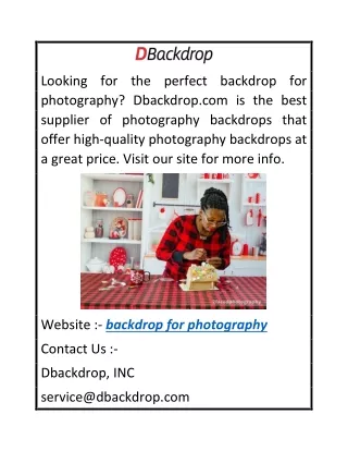 Backdrop for Photography Dbackdrop.com